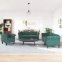 Dreiteiliges Sofaset aus dunkelgrünem Samt. von vidaXL, Sofas - Ref: Foro24-3209211, Preis: 735,52 €, Rabatt: %