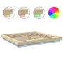 Sonoma oak wood bed frame with LED lights 200x200 cm by vidaXL, Beds and slatted bases - Ref: Foro24-3281072, Price: 196,79 €...