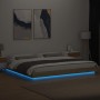 Sonoma oak wood bed frame with LED lights 180x200 cm by vidaXL, Beds and slatted bases - Ref: Foro24-3281079, Price: 193,85 €...