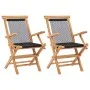Folding garden chairs 2 pcs solid teak wood and rope by vidaXL, Garden chairs - Ref: Foro24-49362, Price: 148,72 €, Discount: %