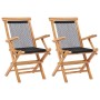 Klappbare Gartenstühle, 2 Stück, massives Teakholz und Seil von vidaXL, Gartenstühle - Ref: Foro24-49362, Preis: 150,50 €, Ra...