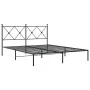 Estructura de cama con cabecero metal negro 160x200 cm de vidaXL, Camas y somieres - Ref: Foro24-376505, Precio: 123,94 €, De...