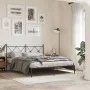 Estructura de cama con cabecero metal negro 160x200 cm de vidaXL, Camas y somieres - Ref: Foro24-376505, Precio: 123,94 €, De...