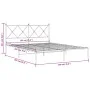 Estructura de cama con cabecero metal negro 160x200 cm de vidaXL, Camas y somieres - Ref: Foro24-376505, Precio: 123,94 €, De...
