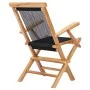 Folding garden chairs 2 pcs solid teak wood and rope by vidaXL, Garden chairs - Ref: Foro24-49362, Price: 148,72 €, Discount: %