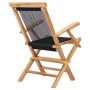 Klappbare Gartenstühle, 2 Stück, massives Teakholz und Seil von vidaXL, Gartenstühle - Ref: Foro24-49362, Preis: 150,50 €, Ra...
