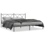 Estructura de cama con cabecero metal negro 183x213 cm de vidaXL, Camas y somieres - Ref: Foro24-376507, Precio: 121,61 €, De...