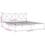 Bed frame with black metal headboard 183x213 cm by vidaXL, Beds and slatted bases - Ref: Foro24-376507, Price: 123,59 €, Disc...