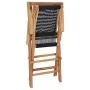 Folding garden chairs 2 pcs solid teak wood and rope by vidaXL, Garden chairs - Ref: Foro24-49362, Price: 148,72 €, Discount: %