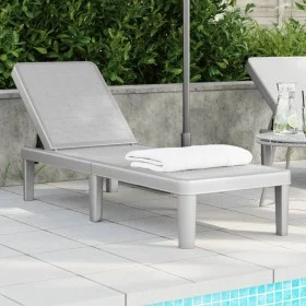 Verstellbarer Liegestuhl in 4 Höhen aus Polypropylen 155,5x57x28 cm. von vidaXL, Liegen - Ref: Foro24-4008101, Preis: 98,24 €...