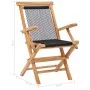 Folding garden chairs 2 pcs solid teak wood and rope by vidaXL, Garden chairs - Ref: Foro24-49362, Price: 148,72 €, Discount: %