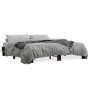 Oak brown metal engineered wood bed frame 200x200 cm by vidaXL, Beds and slatted bases - Ref: Foro24-3280221, Price: 135,88 €...