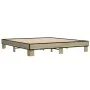 Estructura cama madera ingeniería metal roble Sonoma 180x200 cm de vidaXL, Camas y somieres - Ref: Foro24-3280223, Precio: 12...