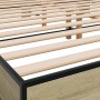 Bettgestell aus Holzwerkstoff und Metall, Sonoma-Eiche, 180 x 200 cm von vidaXL, Betten und Lattenroste - Ref: Foro24-3280223...