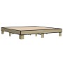 Estructura cama madera ingeniería metal roble Sonoma 160x200 cm de vidaXL, Camas y somieres - Ref: Foro24-3280228, Precio: 12...