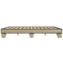Estructura cama madera ingeniería metal roble Sonoma 160x200 cm de vidaXL, Camas y somieres - Ref: Foro24-3280228, Precio: 12...