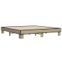 Estructura cama madera ingeniería metal roble Sonoma 160x200 cm de vidaXL, Camas y somieres - Ref: Foro24-3280228, Precio: 12...