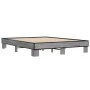 Estructura cama madera ingeniería metal gris Sonoma 150x200 cm de vidaXL, Camas y somieres - Ref: Foro24-3280235, Precio: 124...