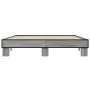 Estructura cama madera ingeniería metal gris Sonoma 150x200 cm de vidaXL, Camas y somieres - Ref: Foro24-3280235, Precio: 124...