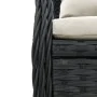 Set de muebles jardín 5 pzas con cojines ratán sintético negro by vidaXL, Garden sets - Ref: Foro24-3262767, Price: 582,03 €,...