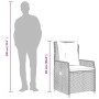 Set de muebles jardín 5 pzas con cojines ratán sintético negro by vidaXL, Garden sets - Ref: Foro24-3262767, Price: 589,33 €,...