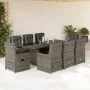 Set comedor jardín 9 pzas y cojines ratán sintético gris de vidaXL, Conjuntos de jardín - Ref: Foro24-3262784, Precio: 1,00 €...