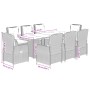 Set comedor jardín 9 pzas y cojines ratán sintético gris by vidaXL, Garden sets - Ref: Foro24-3262784, Price: 1,00 €, Discoun...