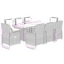 Set de comedor de jardín 9 pzas y cojines ratán sintético negro by vidaXL, Garden sets - Ref: Foro24-3262778, Price: 1,00 €, ...