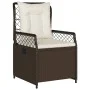 Set comedor de jardín 7 pzas con cojines ratán sintético marrón de vidaXL, Conjuntos de jardín - Ref: Foro24-3262926, Precio:...
