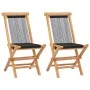 Folding garden chairs 2 pcs solid teak wood and rope by vidaXL, Garden chairs - Ref: Foro24-49363, Price: 172,09 €, Discount: %