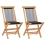 Klappbare Gartenstühle, 2 Stück, massives Teakholz und Seil von vidaXL, Gartenstühle - Ref: Foro24-49363, Preis: 177,77 €, Ra...