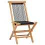Folding garden chairs 2 pcs solid teak wood and rope by vidaXL, Garden chairs - Ref: Foro24-49363, Price: 172,09 €, Discount: %