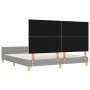 Estructura de cama con cabecera Gris claro 180 x 200 cm tela