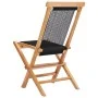 Folding garden chairs 2 pcs solid teak wood and rope by vidaXL, Garden chairs - Ref: Foro24-49363, Price: 172,09 €, Discount: %