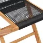 Folding garden chairs 2 pcs solid teak wood and rope by vidaXL, Garden chairs - Ref: Foro24-49363, Price: 172,09 €, Discount: %