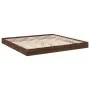 Estructura de cama madera de ingeniería marrón roble 200x200 cm de vidaXL, Camas y somieres - Ref: Foro24-841999, Precio: 94,...
