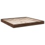 Oak brown engineered wood bed frame 200x200 cm by vidaXL, Beds and slatted bases - Ref: Foro24-841999, Price: 95,19 €, Discou...