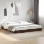 Oak brown engineered wood bed frame 200x200 cm by vidaXL, Beds and slatted bases - Ref: Foro24-841999, Price: 94,26 €, Discou...