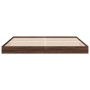Oak brown engineered wood bed frame 200x200 cm by vidaXL, Beds and slatted bases - Ref: Foro24-841999, Price: 95,19 €, Discou...
