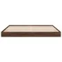 Oak brown engineered wood bed frame 200x200 cm by vidaXL, Beds and slatted bases - Ref: Foro24-841999, Price: 94,26 €, Discou...
