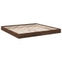 Oak brown engineered wood bed frame 200x200 cm by vidaXL, Beds and slatted bases - Ref: Foro24-841999, Price: 95,19 €, Discou...