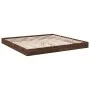 Oak brown engineered wood bed frame 200x200 cm by vidaXL, Beds and slatted bases - Ref: Foro24-841999, Price: 94,26 €, Discou...