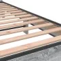 Sonoma gray metal engineered wood bed frame 135x190 cm by vidaXL, Beds and slatted bases - Ref: Foro24-3280165, Price: 141,98...