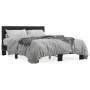Engineered wood and black metal bed frame 120x190cm by vidaXL, Beds and slatted bases - Ref: Foro24-3280202, Price: 138,98 €,...