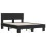 Estructura de cama madera de ingeniería y metal negro 120x190cm de vidaXL, Camas y somieres - Ref: Foro24-3280202, Precio: 14...