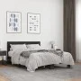 Engineered wood and black metal bed frame 120x190cm by vidaXL, Beds and slatted bases - Ref: Foro24-3280202, Price: 138,98 €,...