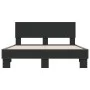 Engineered wood and black metal bed frame 120x190cm by vidaXL, Beds and slatted bases - Ref: Foro24-3280202, Price: 138,98 €,...