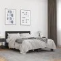Engineered wood and black metal bed frame 140x200cm by vidaXL, Beds and slatted bases - Ref: Foro24-3280192, Price: 147,86 €,...