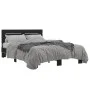 Engineered wood and black metal bed frame 140x190cm by vidaXL, Beds and slatted bases - Ref: Foro24-3280167, Price: 144,30 €,...