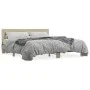 Estructura cama madera ingeniería metal roble Sonoma 180x200 cm de vidaXL, Camas y somieres - Ref: Foro24-3280178, Precio: 15...